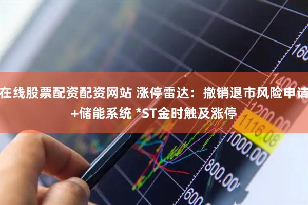 在线股票配资配资网站 涨停雷达：撤销退市风险申请+储能系统 *ST金时触及涨停
