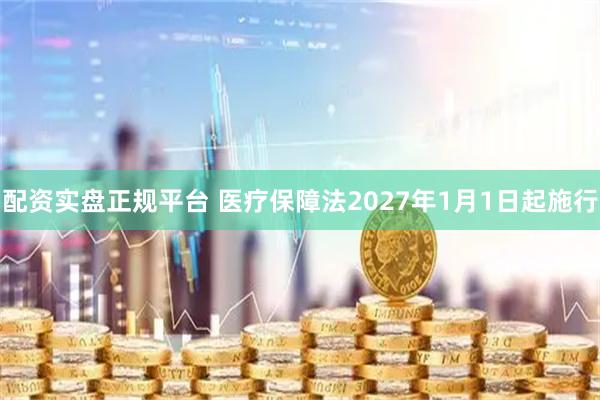 配资实盘正规平台 医疗保障法2027年1月1日起施行